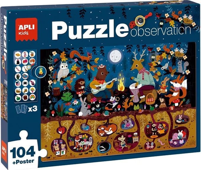 Apli Kids - Zoek en Vind Puzzel Bos
