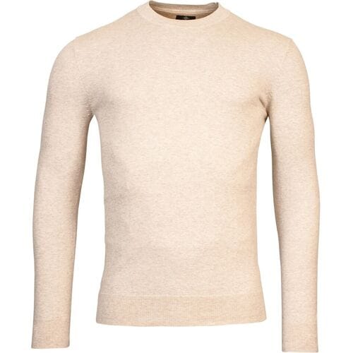 Baileys Trui Subtle Turtle Neck Single Knit Combed Cotton Beige Melange / male
