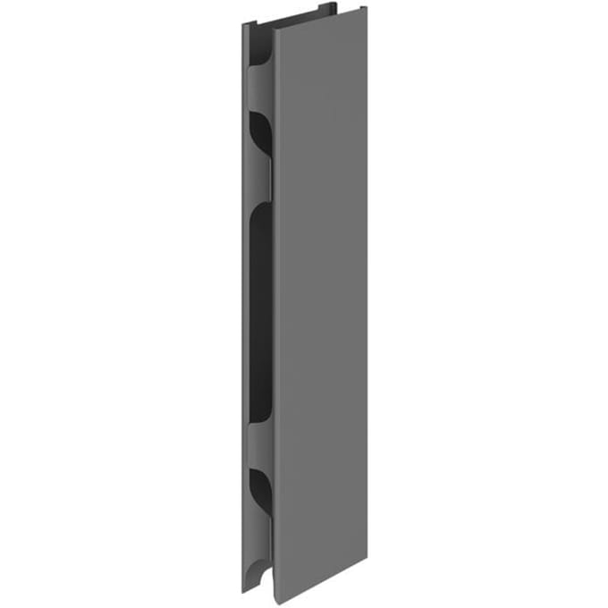 Zijpanelen Breno, voor bureaus Breno, verticale kabelgeleiding in de basis, 2 stuks, grafiet