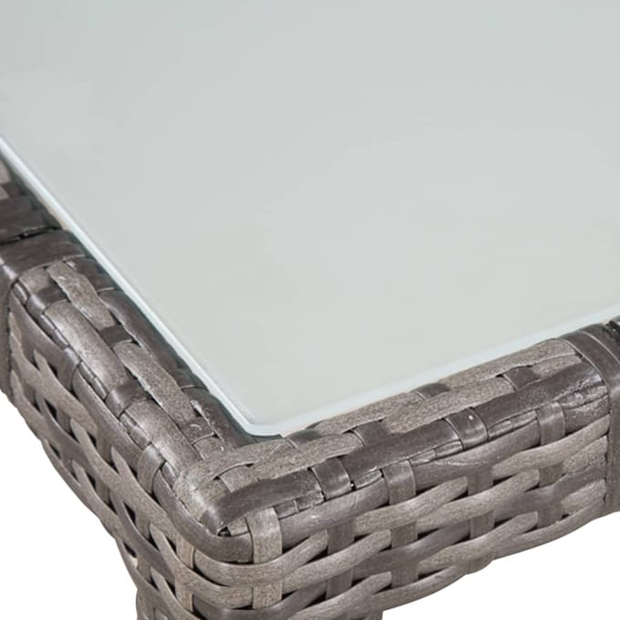 vidaXL - 7-delige - Tuinset - met - kussens - poly - rattan - grijs