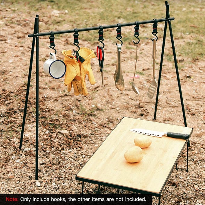 Outdoor Camping Multifunctionele Kookgerei Pot Hanghaak Draagbare Camping Accessoire black