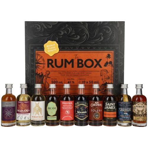 1423 World Class Spirits The Rum Box 41% Vol. 10x0,05l in geschenkverpakking