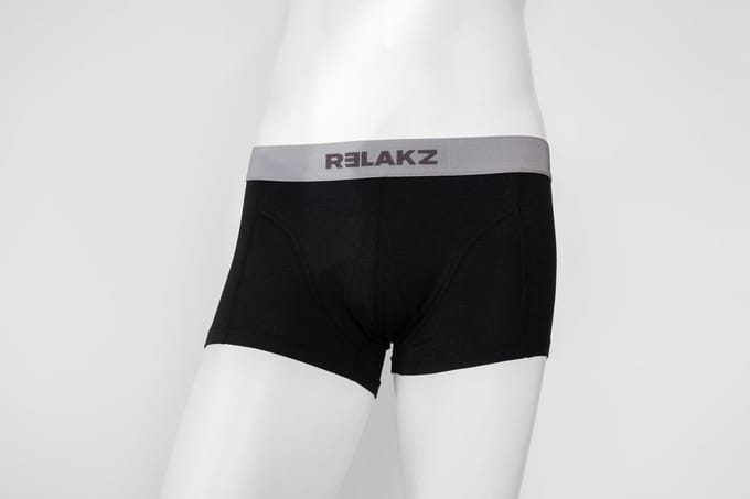 RELAKZ Bamboe Katoen Heren Trunk Zwart S - 2-pack