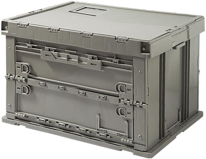 Cosensi - Foldable Camping Box - Opvouwbaar - 75 Liters - Celadon Groen - Plastic Opbergdoos - Geschikt voor Buitenactiviteiten