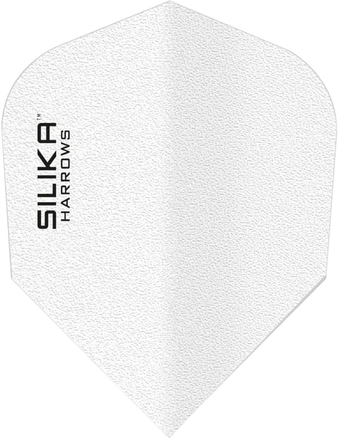 Stevige Witte Dart Flights met Kristal Coating - Maat 6