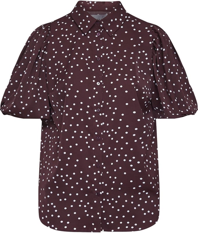 SISTERS POINT Ella-sh60 - Dames Blouse - Bordeaux/dot- Maat M