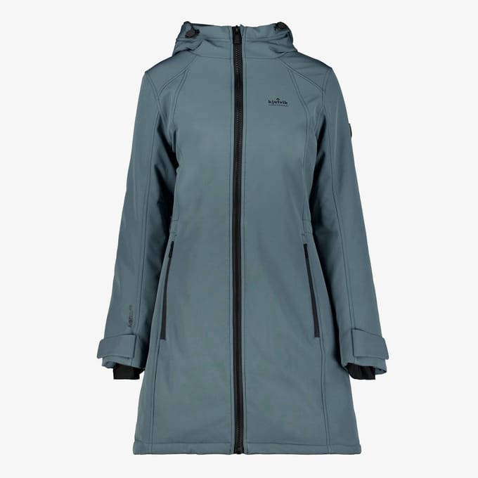 Kjelvik gewatteerde dames softshell jas blauw - Maat S