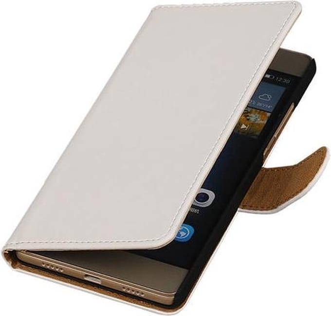 Huawei G8 - Effen Booktype Wallet Hoesje Wit