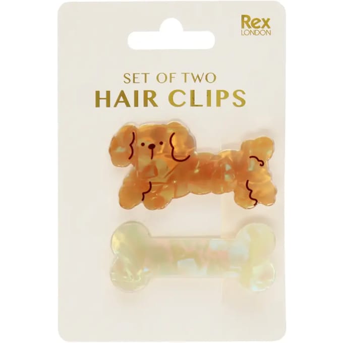 Haarspeld voor meisjes Rex London Dog and bone (x2)