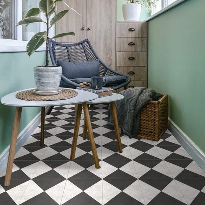 Allecto - Peel Stick Vloertegels - Zelfklevend Vinyl met Marmer