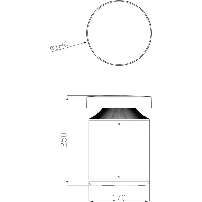 Deko-Light Faro LED sokkellamp, hoogte 25 cm, donkergrijs, DALI, 3.000K