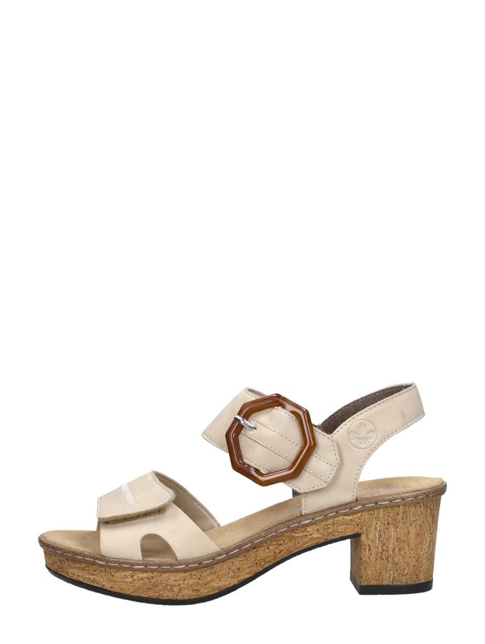 Rieker Sandalen Hak Sandalen Hak - Beige - Maat 41