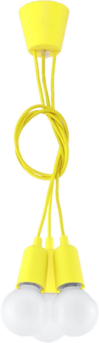 Licht-Erlebnisse - Nessa - Hanglamp - E27 - van - PVC - in - Geel