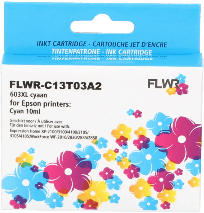 FLWR - Inktcartridge / 603XL / Cyaan - Geschikt voor Epson