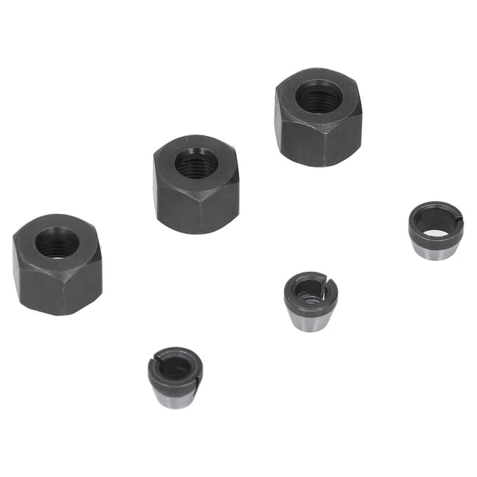 6 Stuks Router Collet Adapter Koolstofstaal 6mm 6.35mm 8mm Set Kit met Moer voor Trimmer