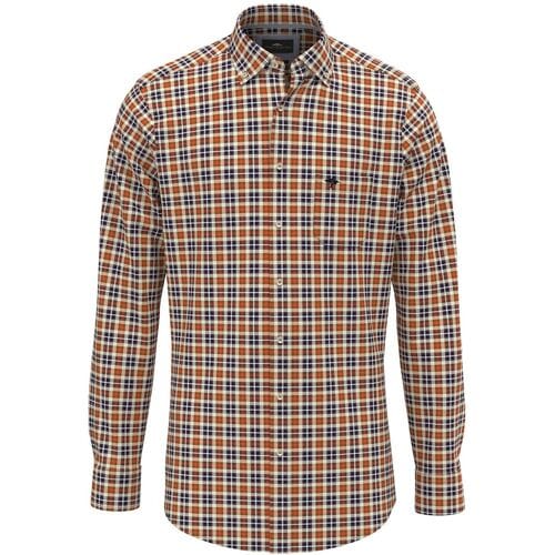 Fynch-Hatton Overhemd Classic Multi Check Button-Down Flame / male