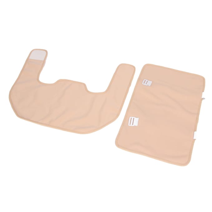 2 stuks Castorolie Pak Set Verstelbare Elastische Band Herbruikbare Castorolie Pak Wrap voor Schouder Rug beige