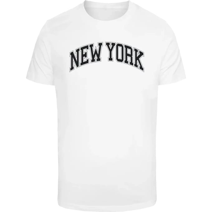 Mister Tee - NY Wording Heren Tshirt - S - Wit