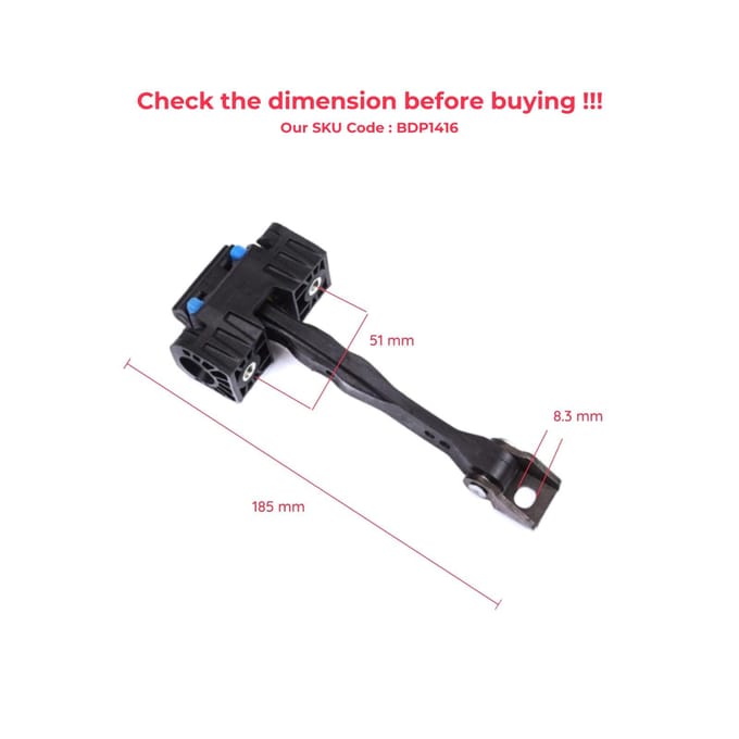 Sangle de butée de porte avant BDP1416 pour VW Tiguan MK2 AD BW 2016-2024 Allspace Seat Tarraco KN2 5NA837249