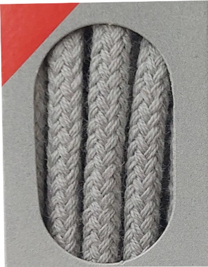 Bob Veter - Licht Grijs - Extra Dik Rond - Lengte 90 cm - Dikte 5 mm - Schoenveter