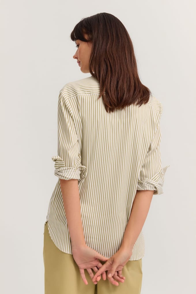 Bugatti Damen Overhemdblouse van een katoenmix