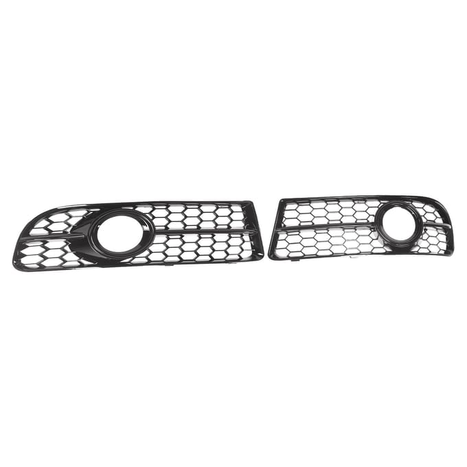 1 Paar Voorste Mistlamp Grille Bezel 8E0807681F Glanzend Zwart Mistlichtafdekking Vervanging voor A4 B7 black