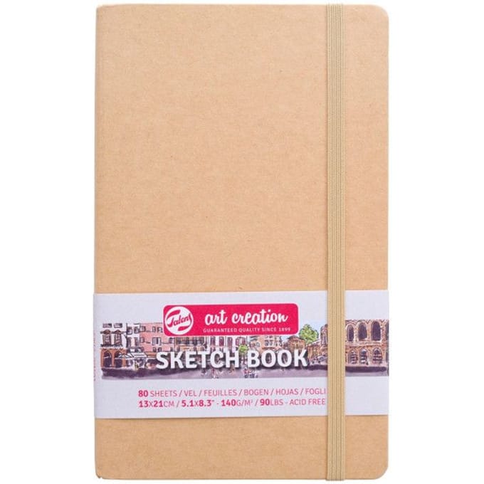 Schetsboek Talens Art Creation 80 witte vellen 140gr 130x210mm kraft