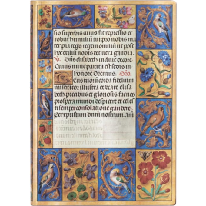Paperblanks flexis cahier, ancient illumination : spinola hours, formaat midi, gelinieerd