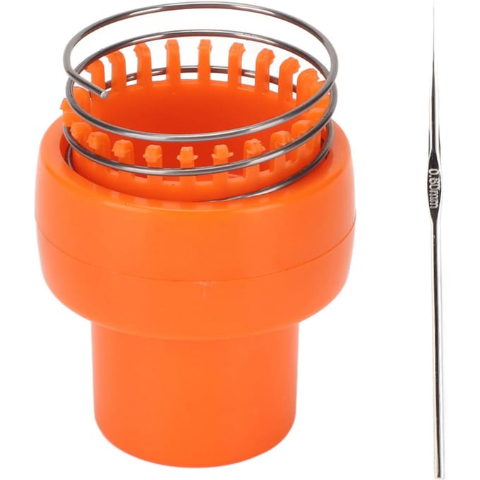 Draad Haakweefgetouw Oranje Ergonomisch Ontwerp Auto-Release Veilig Stevig Draad Haakbreimachine voor Hoed red
