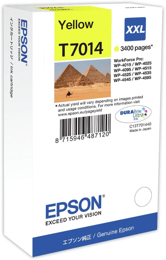 Epson T7014XXL - Inktcartridge / Geel / Extra Hoge Capaciteit