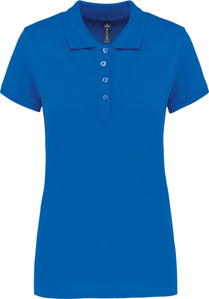 Kariban Piqué-damespolo korte mouwen K255 - Light Royal Blue - M