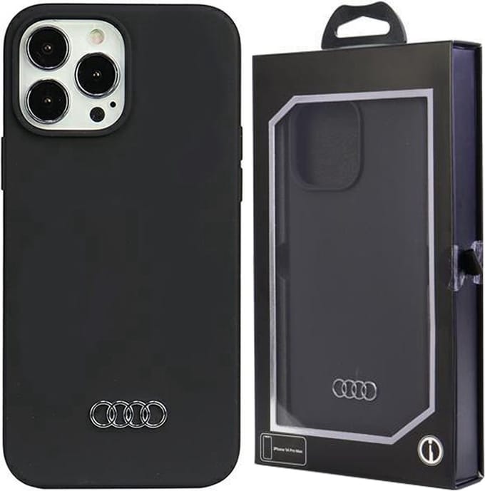 Audi Silicone Back Case - Geschikt voor Apple iPhone 13 Pro Max (6.7") - Zwart