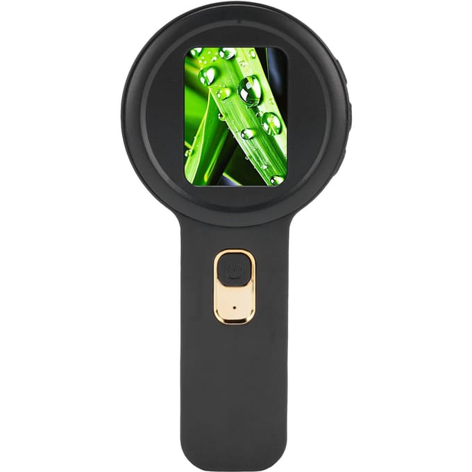 Loupe numérique portable avec lumière LED Grossissement 200X Microscope numérique portable Double source de lumière noir