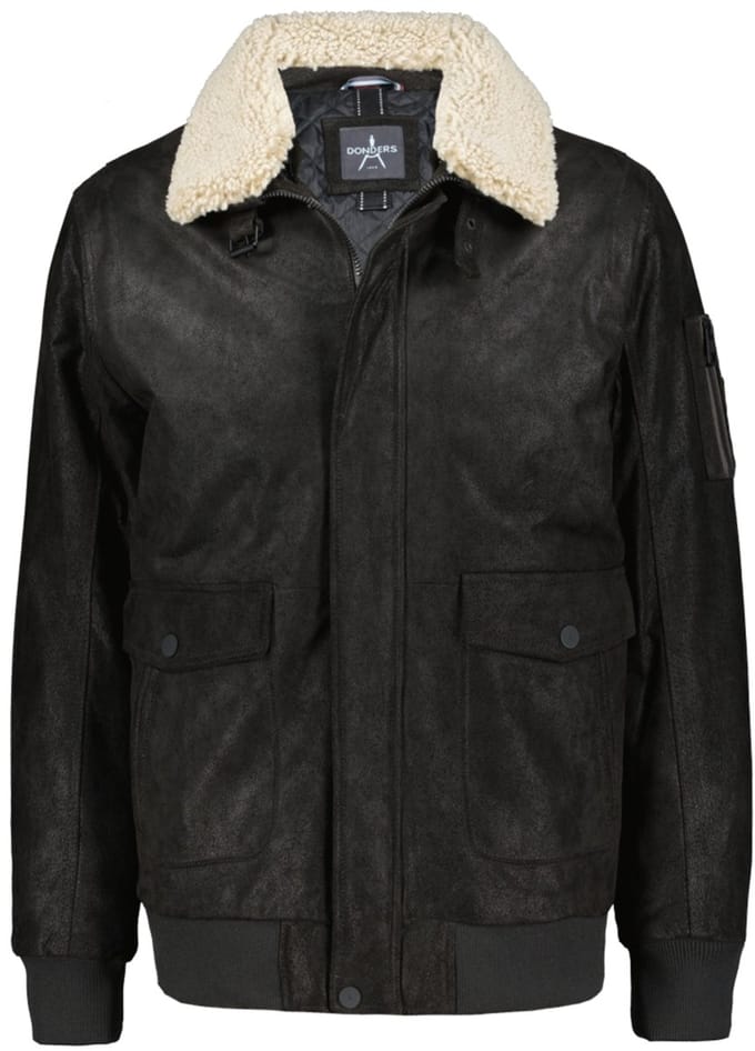 Donders Jas Leather Jacket 42784 Dark Brown Mannen Maat - M