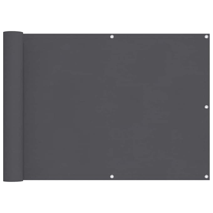 vidaXL - Balkonscherm - Oxford - textiel - 75x600 - cm - antraciet