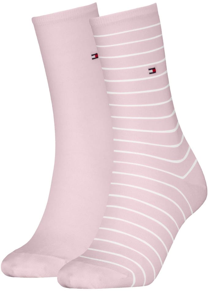 Tommy Hilfiger Damessokken Small Stripe 2-Pack Light Pink