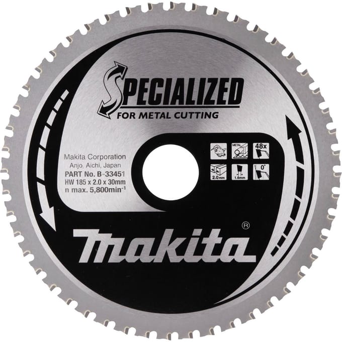 Makita 185 x 30 mm 48-tands Cirkelzaagblad Staal | Specialized - B-33451