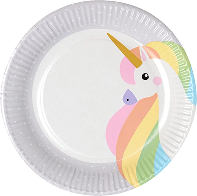 Borden Unicorn karton Ø23cm 10st