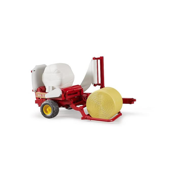 Bruder Bale wrapper with ockery and Zwart round bales