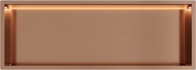 Copper RVS Inbouwnis 30x90x10cm met RGB verlichting