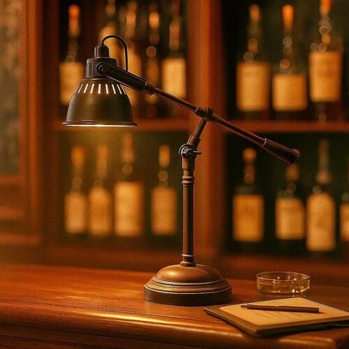 KS Verlichting Bureaulamp Key West antiek Zwart