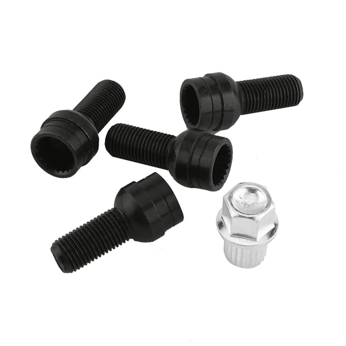 4+1 Wielbouten & Slotmoer Set met Sleutel voor Golf4 MK4 B5 1998‑2005 8D0601139F