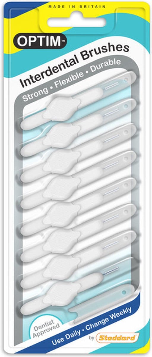 Stoddard Optim interdentale borsteltjes | interdentale ragers WIT, 0,35 MM (8 stuks in verpakking)