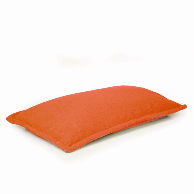 kussen 100x150 fijne teddy orange