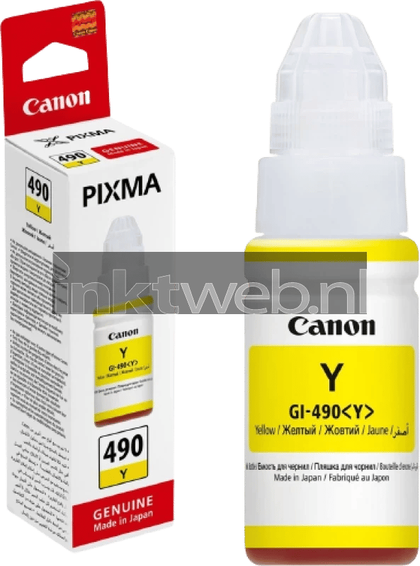 Canon GI-490Y inktfles geel (origineel)