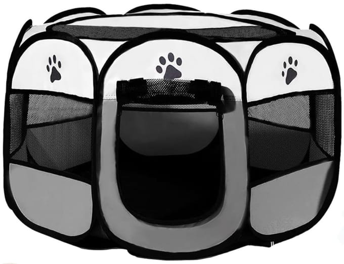 CLVP® Kattenren Binnen en Buiten - Dierenren - Grijs en wit