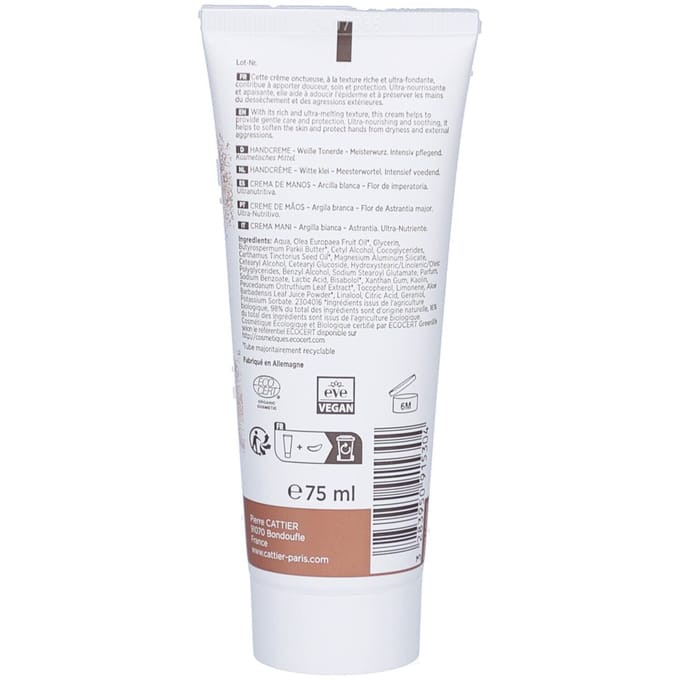 Cattier Organic Ultra-Nourishing Hand Cream 75 ml