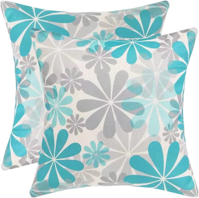 buitenkussen hoes 2stuks 45x45 art bloemen design11