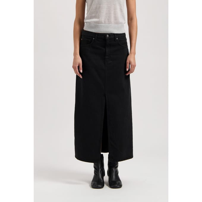 Mud Jeans Lena Long Skirt Nero Nero Größe: L | Maxiröcke Outlet | Damen