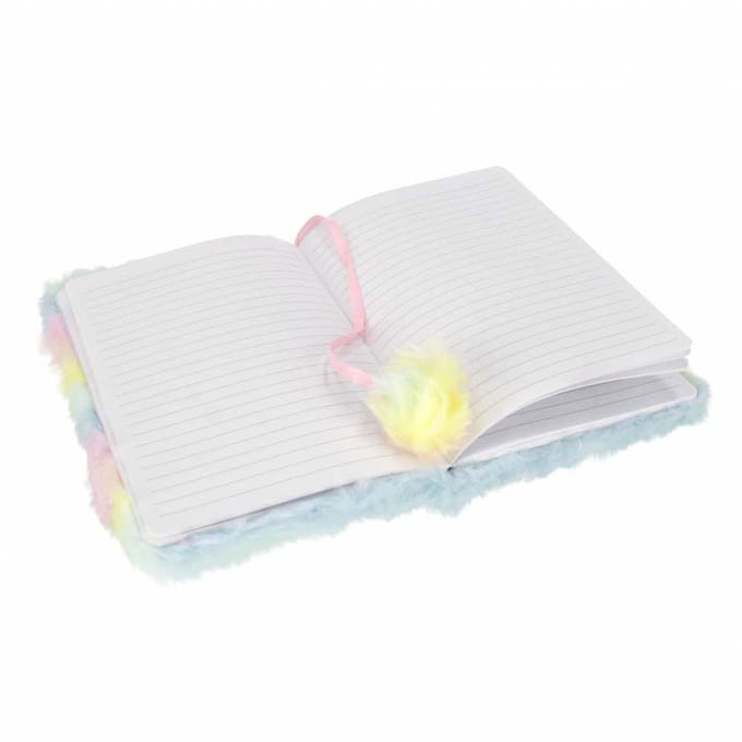 Lobbes pluche notitieboek konijn pastel A5 met pompom bladwijzer.